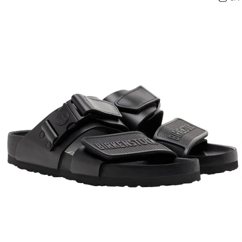 Rick Owen’s x Birkenstock Rotterdam Regular Wide Men's Black Slide Sandals Sz 47